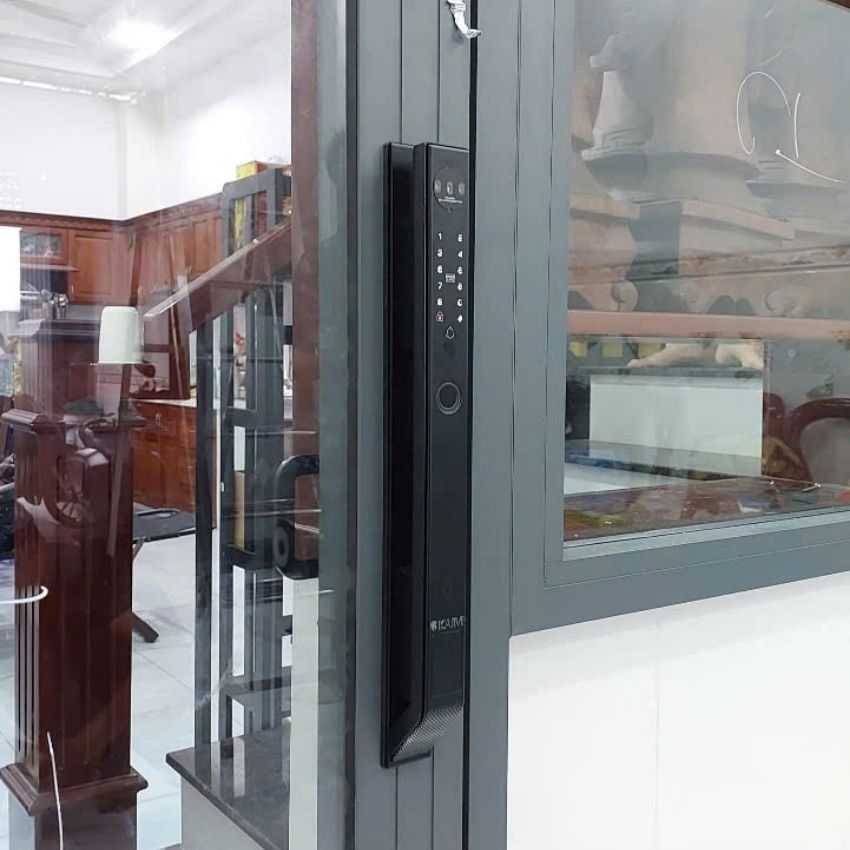 Thiết kế Khóa nhận diện Khuôn mặt cửa nhôm Kaimi N-F02 Face ID